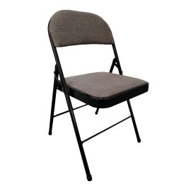 Chaise pliante, tissu, gris, 46 x 43 x 78 cm