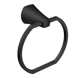 Anneau &agrave; serviette Lindor, noir mat
