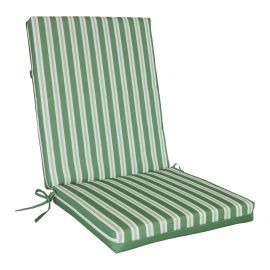 Coussin de dossier haut r&eacute;versible pour patio, motif ray&eacute;, 19" x 42"
