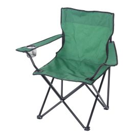Chaise de camping, 31 1/2" x 19 3/4" x 31 1/8", vert/noir