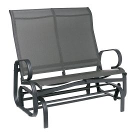 Chaise ber&ccedil;ante double Monaco, structure en aluminium, noir