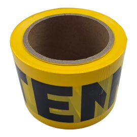 Ruban de s&eacute;curit&eacute; &laquo; ATTENTION &raquo;, plastique, 3" x 300', jaune