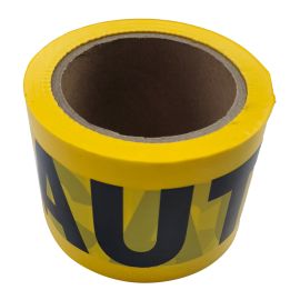 Ruban de s&eacute;curit&eacute; &laquo; CAUTION &raquo;, plastique, 3" x 300', jaune