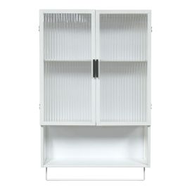 Pharmacie avec porte-serviette, 19 3/4" x 31 1/2", blanche