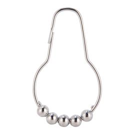 Shower Curtain Hooks - 1.5" x 2.83" - Chrome-Plated - 12/Pkg