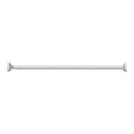 Shower Curtain Rod - Stainless Steel - 39" to 70" - White
