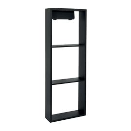Niche de douche autoportante, 12" x 36", noir mat