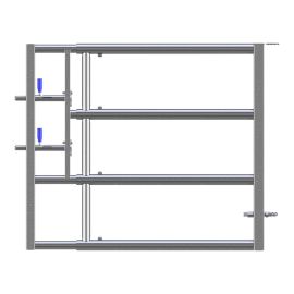 Barrière complète LV4 galvanisée, 1 entretoise, réglable 1–2 m