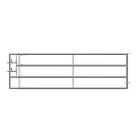 Barrière complète LV4 galvanisée, 1 entretoise, ajustable 4 à 5 m