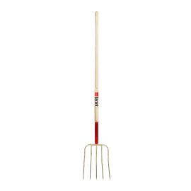 Fourche à engrais 13", 5 dents, manche bois dur