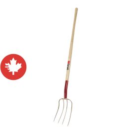 Fourche à engrais de 13", 4 dents, manche en bois dur 48"