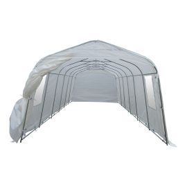 Abri d'auto simple, 11' x 24' x 6'6'', 2 fenêtres et 2 portes