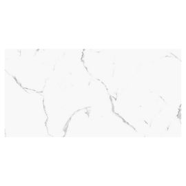 Panneau d&eacute;coratif mural, en aluminium, 47 1/4" x 96", marbre blanc