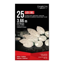 Jeu de 25 lumi&egrave;res C9 , blanc chaud, 16'