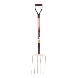 Fourche &agrave; engrais 13", 6 dents, manche bois dur