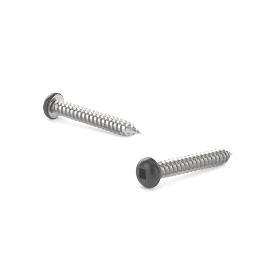 Metal Screws - Black Pan Head - 8 x 3/8'' - Box of 100