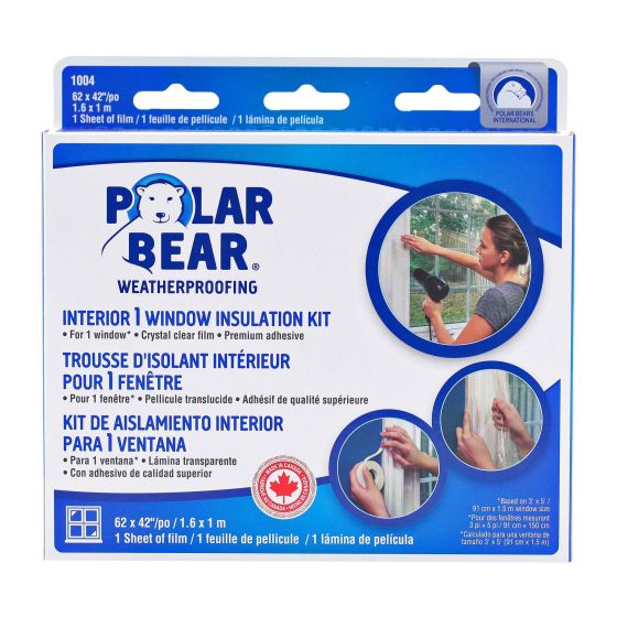 Ensemble de pellicule isolante pour 1 fenêtre, 0.6mm x 62" x 42"