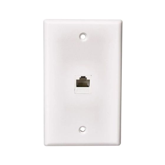 White Phone Wall Plate CAT5E/6