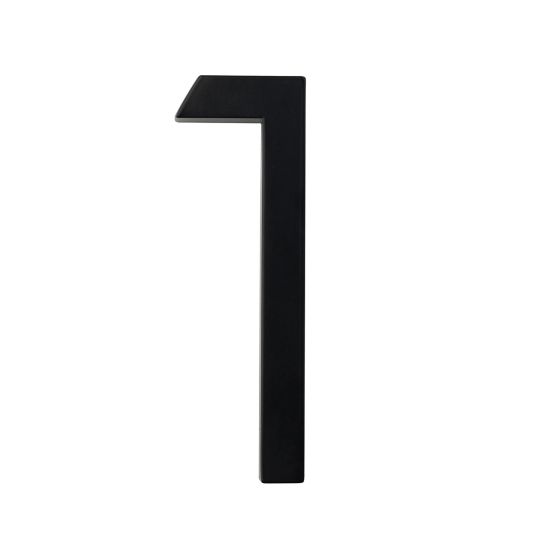 Chiffre d'adresse style Designer #1, noir mat, 5"