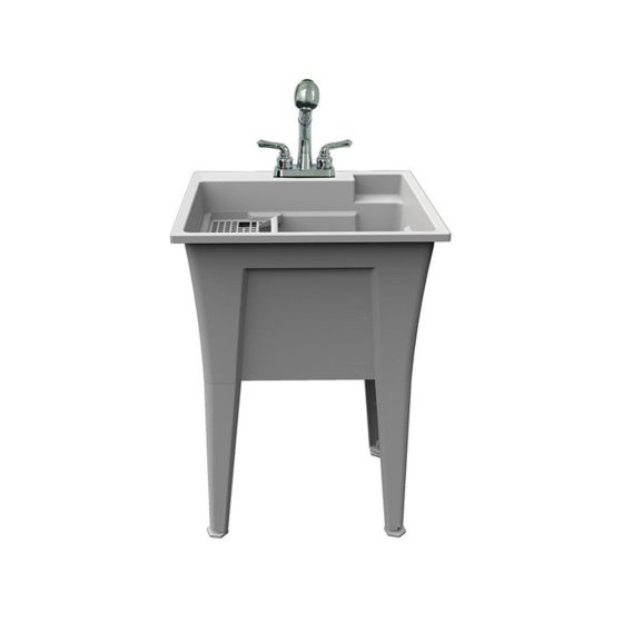 Cuve à lavage Nova tout-en-un avec robinet, 24" x 22" x 34", granite