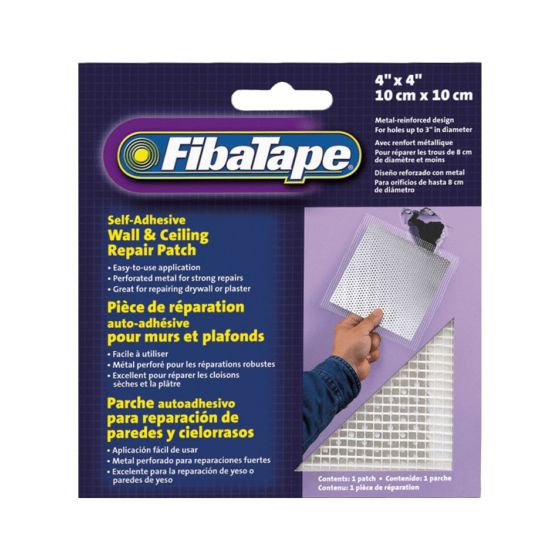 Self-Adhesive Drywall Repair Patch - 4" x 4" - Aluminum