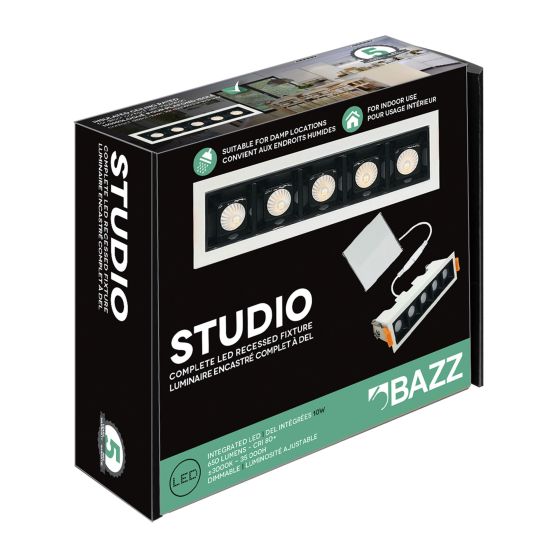 Luminaire à DEL encastrées STUDIO - 3 000 K - Blanc