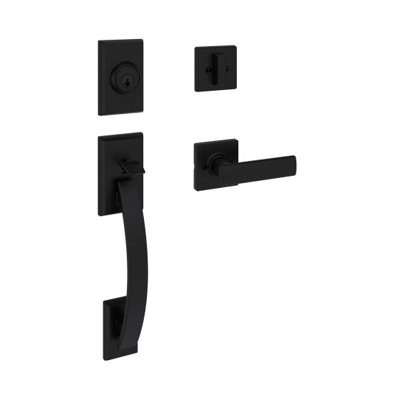 Poignée à clenche Tavaris / Breton de Weiser, noir mat