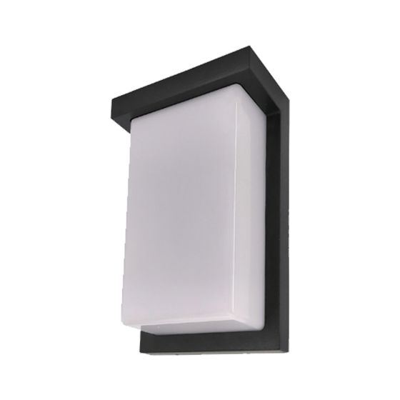 Luminaire mural extérieur DEL, Viva, noir, 8"