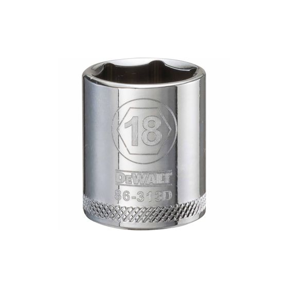 Douille 18 mm, 6 pans, à prise 3/8"