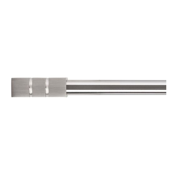 Extensible Metal Curtain Rod Set 48"-86" - Tube/Column - Nickel