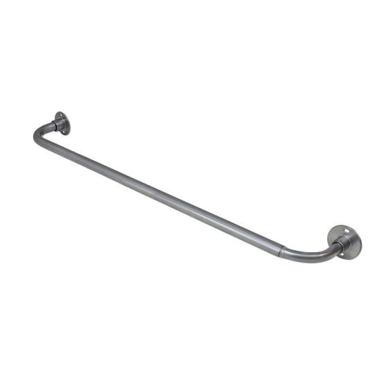 Extensible Metal Curtain Rod Set 48"-86" - Blackout - Silver
