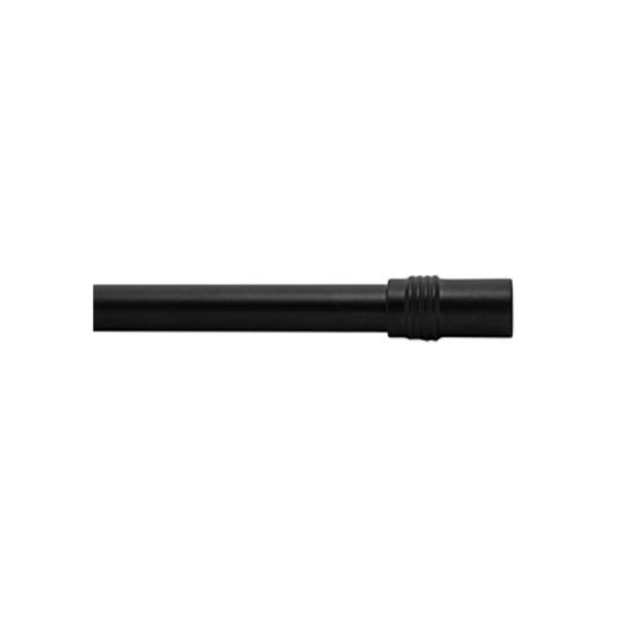 Extensible Metal Curtain Rod Set 28"-48" - Black