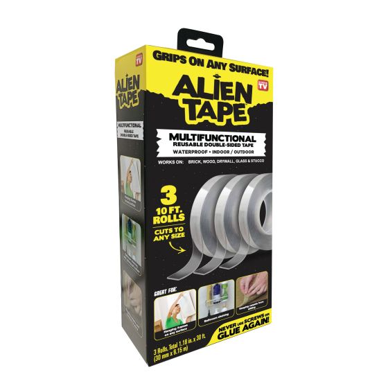 Ruban adhésif réutilisable double face, 3/pqt, 1,18" x 10’