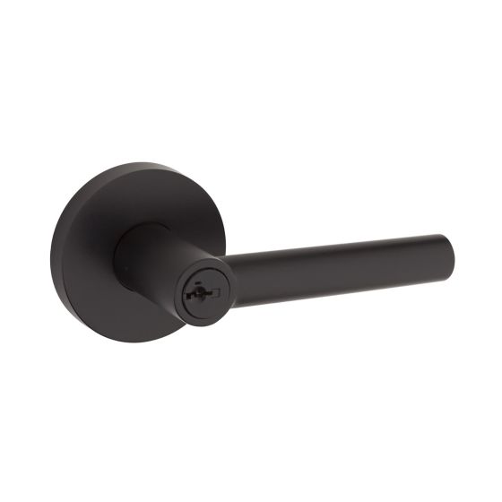 Milan Round Rose Lever - Matte Black