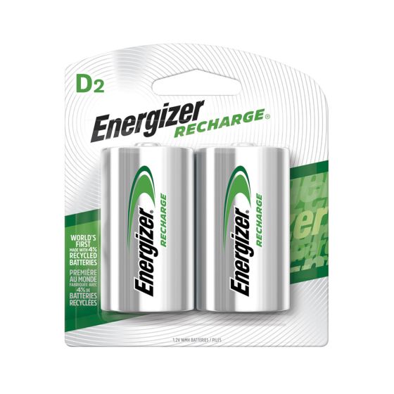 Rechargeable Battery - D - 2/Pkg