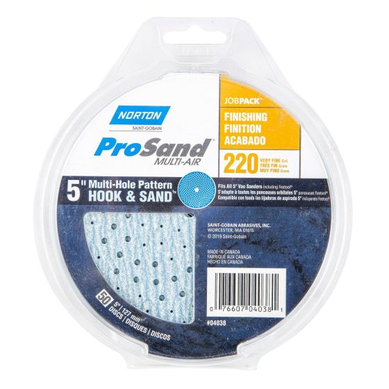 Disques abrasifs Norton ProSand "Multi-Air Cyclonic,  5'", Grain 220, 50/pqt