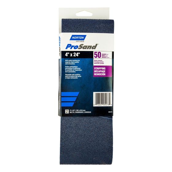 Courroies abrasives ProSand, 4" x 24", Grain 50, 2/pqt