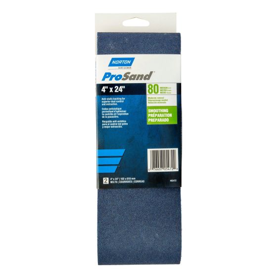 Courroies abrasives ProSand, 4" x 24", Grain 80, 2/pqt