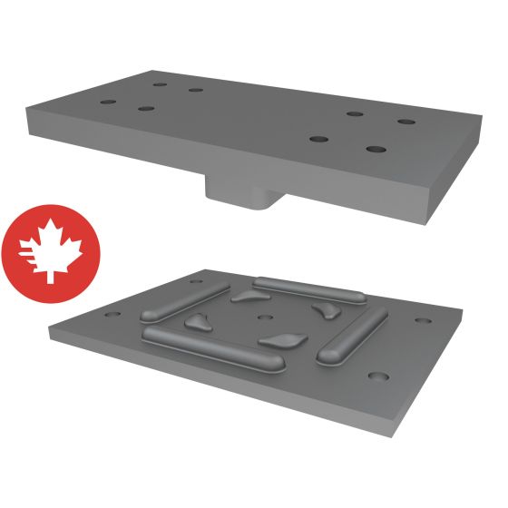 Ensemble de plaques d'appui, 3 1/2" x 7" x 1/2"