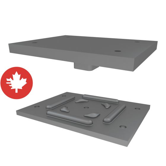 Ensemble de plaques d'appui, 5 1/4″ x 7″ x 1/2″