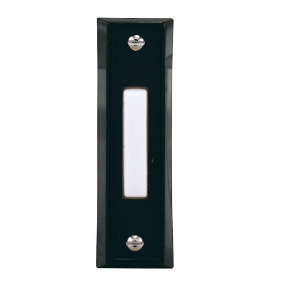 Bouton-poussoir câblé pour carillon de porte à petit bouton, noir