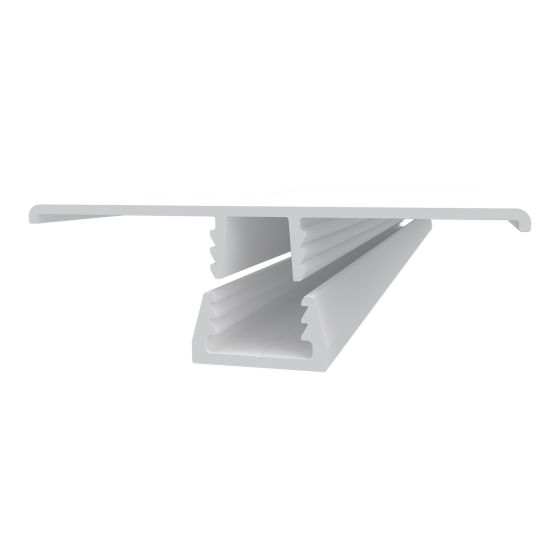 PVC H Channel Adjustable Snap-in Trim Kit - White - 1/2" x 10'