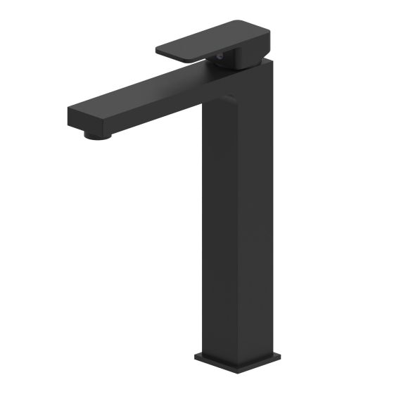 Robinet de lavabo de surface Zaya, 1 poignée, noir mat