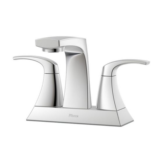 Robinet de lavabo Karci, 2 poignées, chrome poli, entraxe de 4"