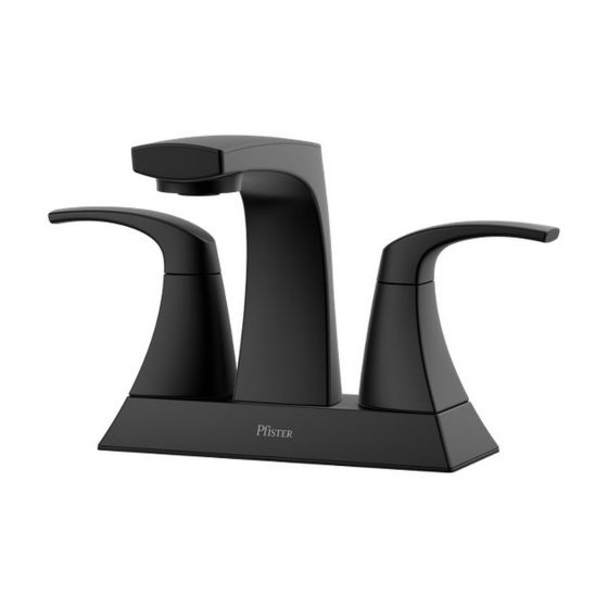 Robinet de lavabo Karci, 2 poignées, noir mat, entraxe de 4"