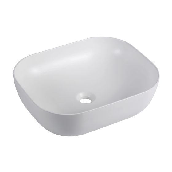 Lavabo de surface, 18 1/2" × 14 1/2" × 5 1/2", blanc mat
