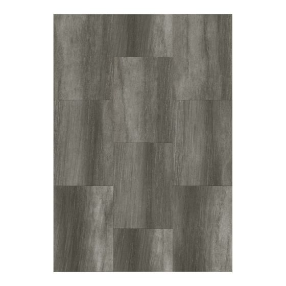 Tuile de vinyle, SPC, 5 mm, Bora, Ardoise, 12" x 24"
