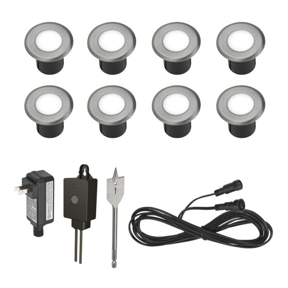 Ensemble de lumières de patio Vision Home,10 morceaux, noir, 1,57" x 1,57" x 1,34"