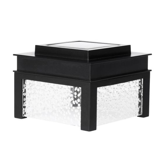 Capuchon de poteau solaire, 4" x 4", noir