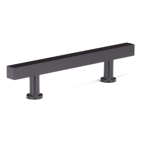 Poignée en forme de tige carrée, 96 mm, noir mat
